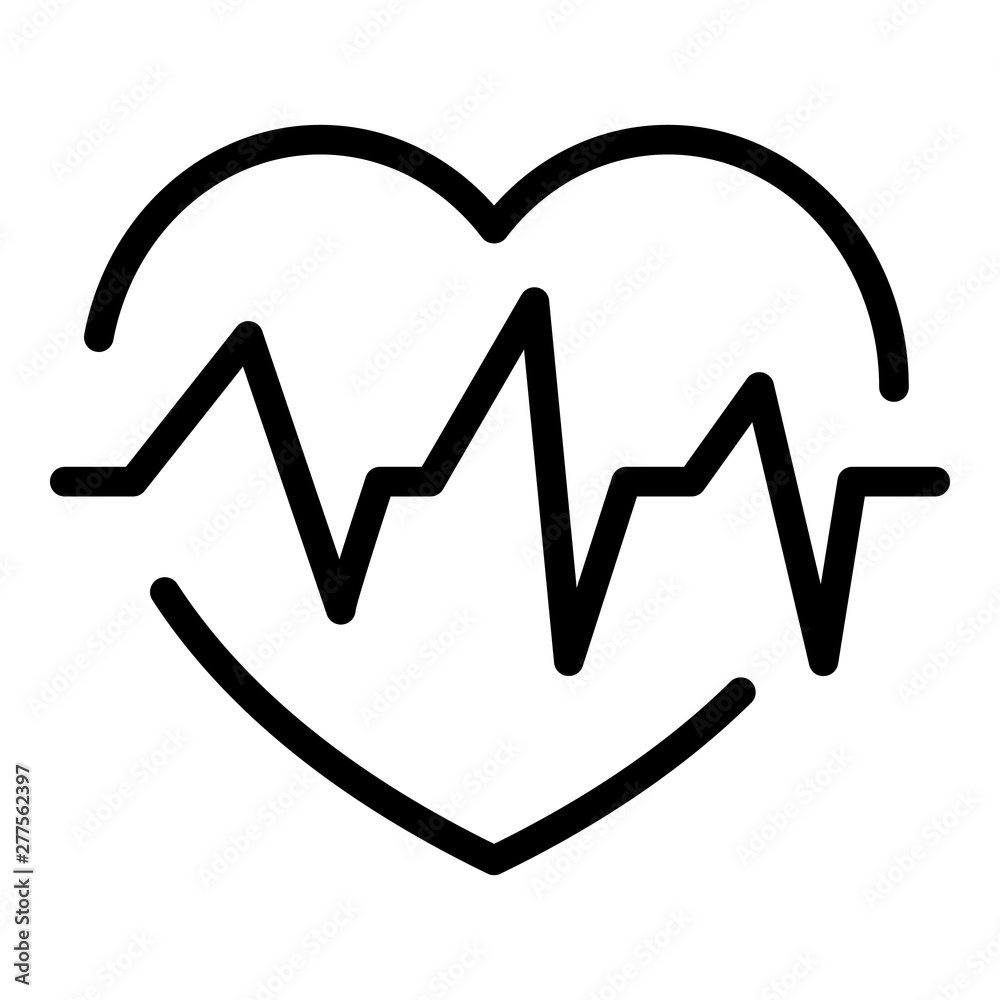 Heartbeat icon. Outline heartbeat vector icon for web design isolated on white background Heartbeat icon. Outline heartbeat vector icon for web design isolated on white background