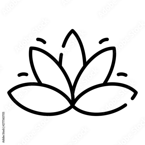 Spiritual lotus icon. Outline spiritual lotus vector icon for web design isolated on white background