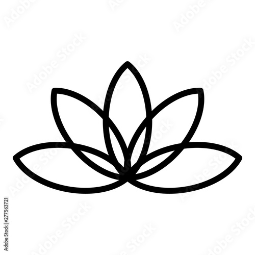 Aromatic lotus icon. Outline aromatic lotus vector icon for web design isolated on white background