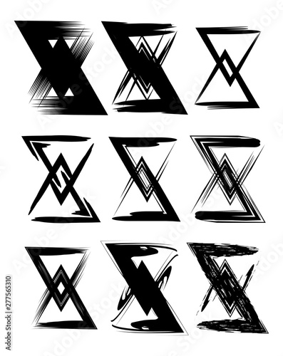 abstract paint brush stroke cartoon