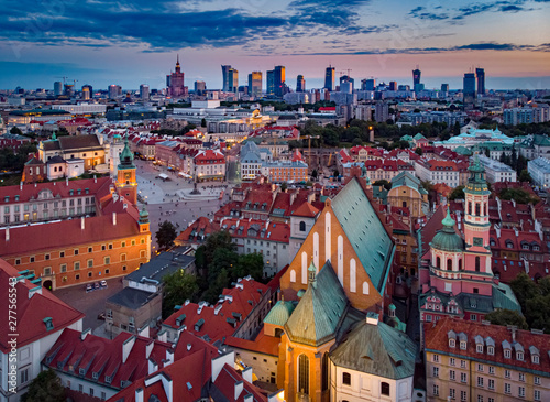 Obraz na płótnie Warszawa - plac Zamkowy w salonie