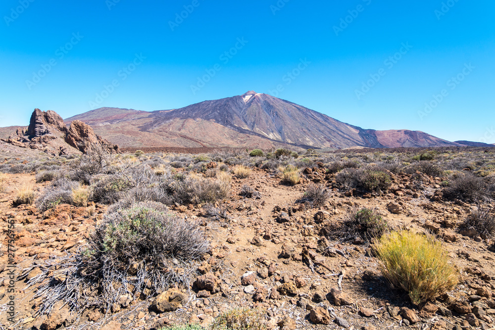 famous view of teide peak from roques garcia, Spain