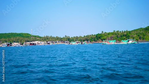 Wonderful spring view of Phu Quoc island in Vietnam. Vacation journey on the beach under sunlight.