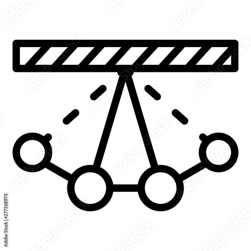 Swinging pendulum icon. Outline swinging pendulum vector icon for web design isolated on white background