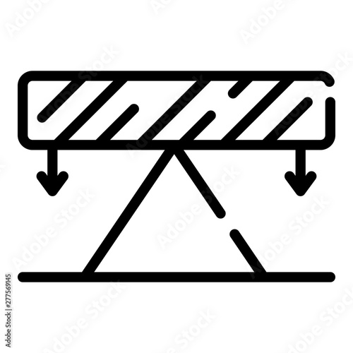 Balance in physics icon. Outline balance in physics vector icon for web design isolated on white background