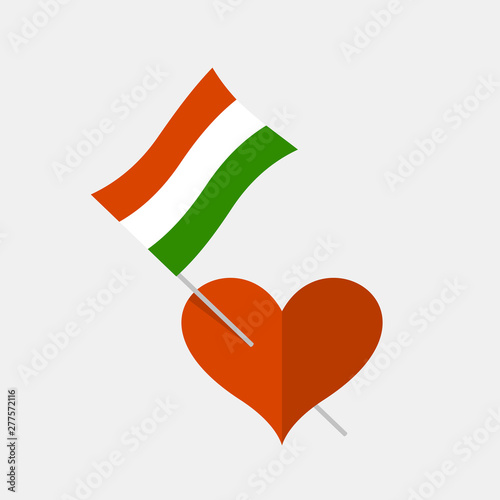 Free Download Heart icon with hungarian flag - GFXLoad