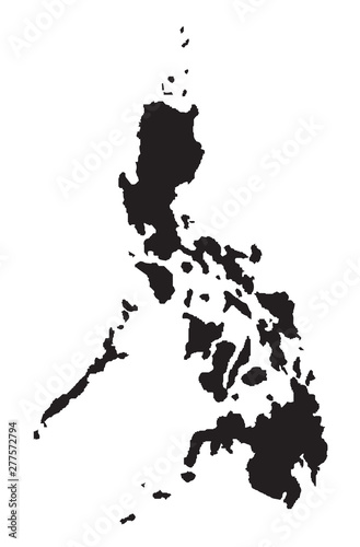 Silhuette Map Of The Philippines