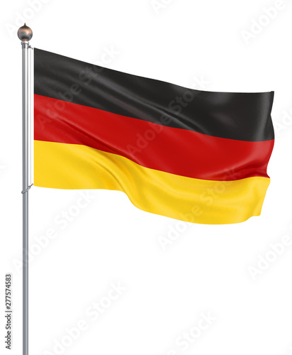 Germany flag blowing in the wind. Background texture. 3d rendering  wave. - Illustration