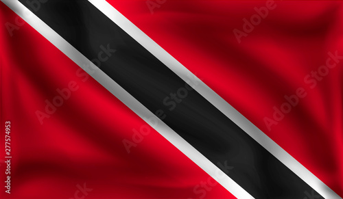 Free Download Waving Trinidad and Tobago flag,  the flag of Trinidad and Tobago, vector illustration - GFXLoad