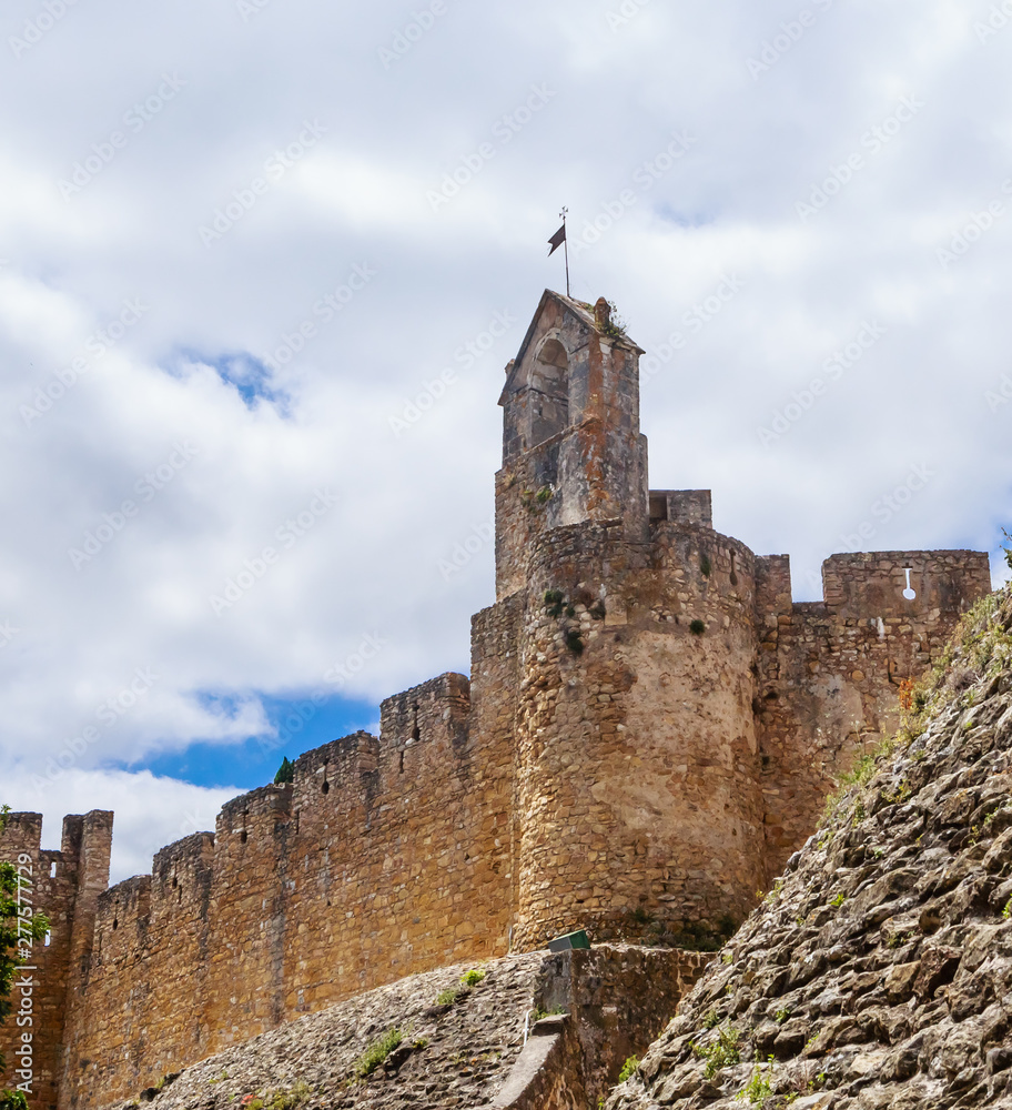 The wall of the Convento de Cristo (UNESCO world Heritage), Tomar, Ribatejo, Portugal