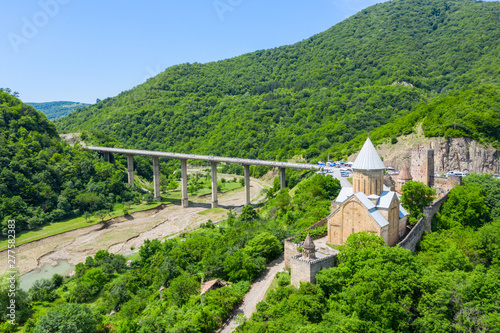 Ananuri is a castle complex on the Aragvi River in Georgia. Ananuri Castle is located about 70 kilometres from Tbilisi.