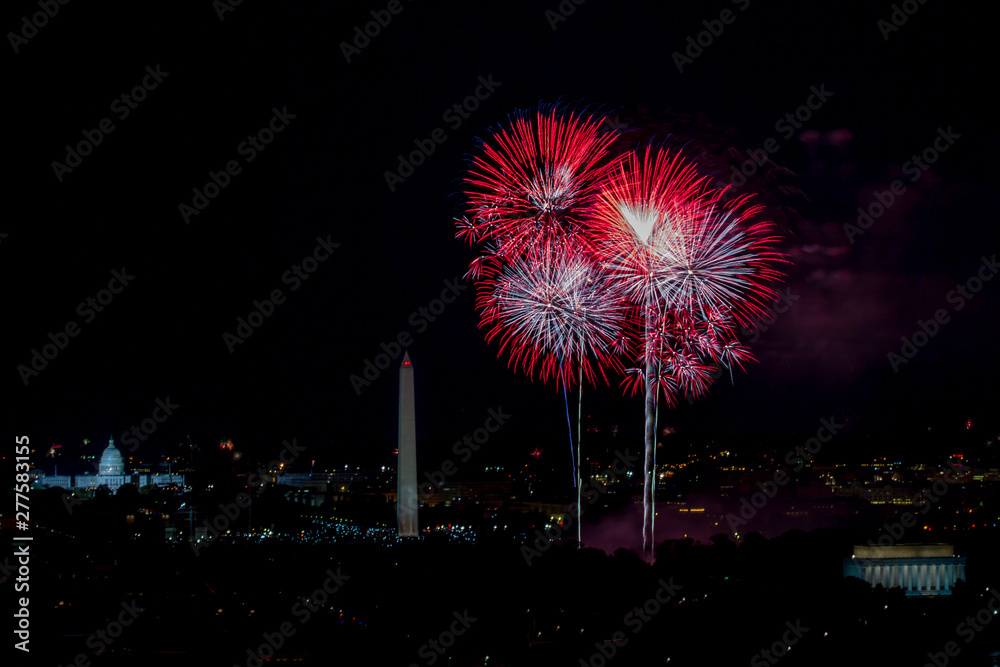 Independence Day Fireworks over the National Mall in Washington DC Independence Day Fireworks over the National Mall in Washington DC
