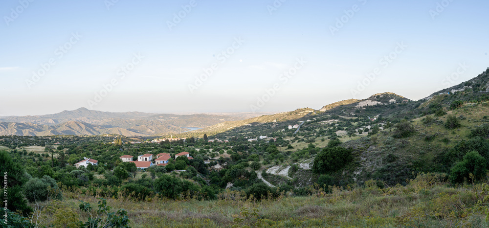 Panorama of Lefkara, a picturesque mountain village in Larnaca district of Cyprus.