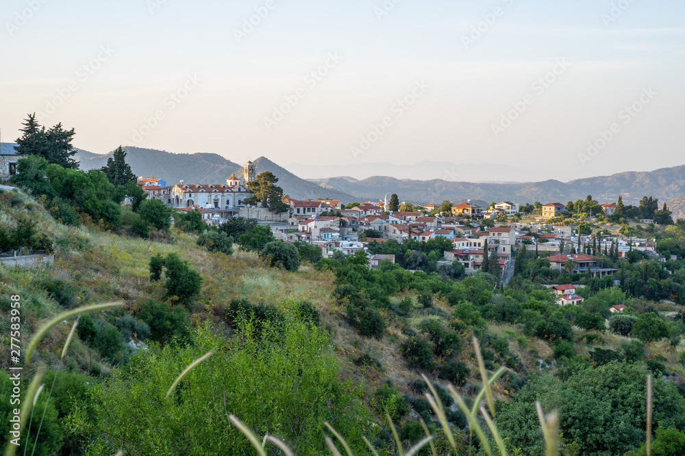 Panorama of Lefkara, a picturesque mountain village in Larnaca district of Cyprus.
