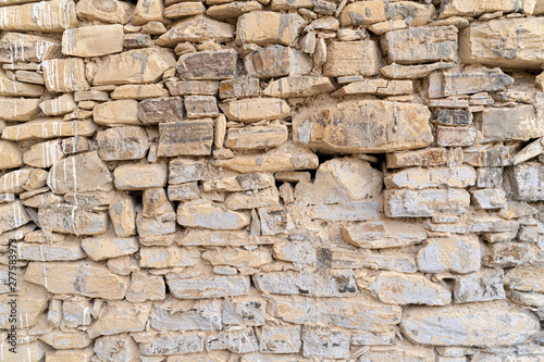Ancient stone wall background. Pano Lefkara, Cyprus.