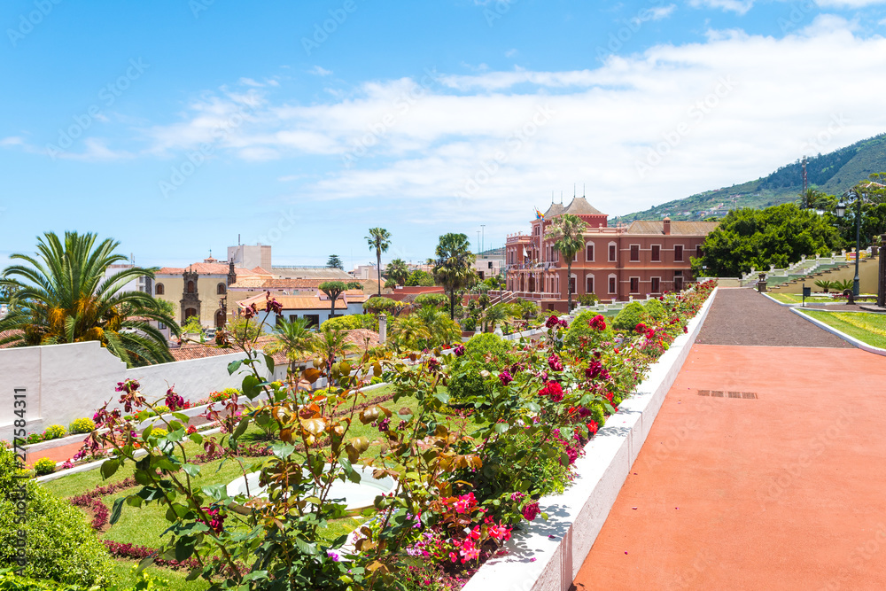 panoramic views of la orotava colonial town at tenerife, Spain