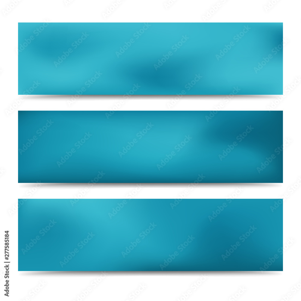 Smooth abstract blurred gradient banners set Smooth abstract blurred gradient banners set