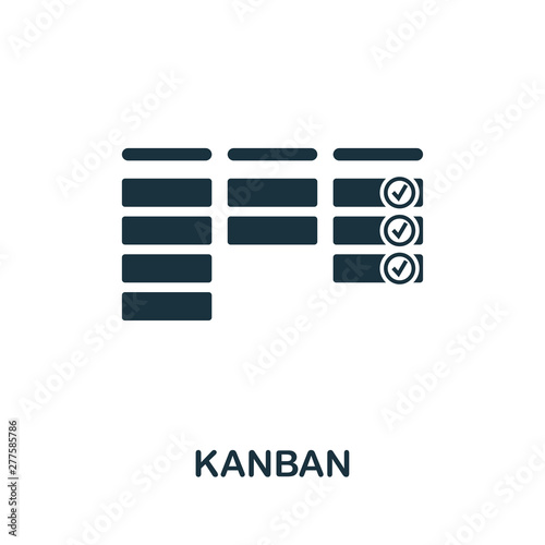 Kanban vector icon symbol. Creative sign from agile icons collection. Filled flat Kanban icon for computer and mobile