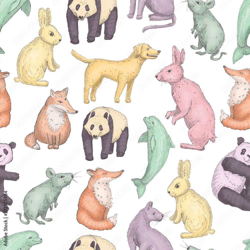 Obraz Pattern with animals
