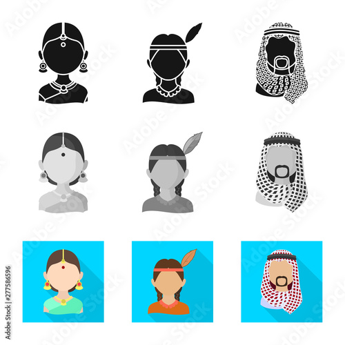 Isolated object of imitator and resident logo. Collection of imitator and culture vector icon for stock.
