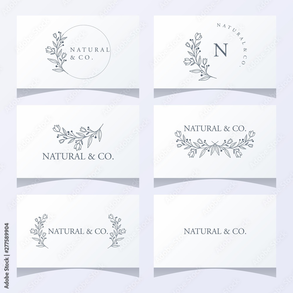 floral ornament logo ready to use