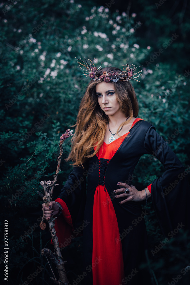 fairy tale witch in the forest
