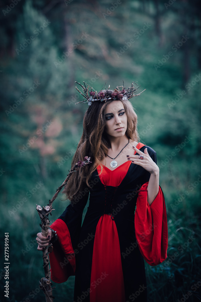 fairy tale witch in the forest