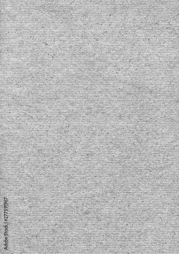 Photograph of recycle gray Kraft striped paper coarse grain crumpled grunge texture sample 