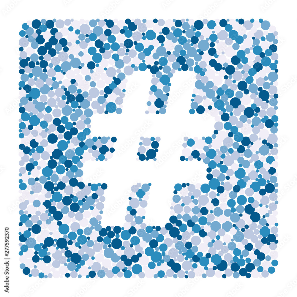 Hash Sharp sign color distributed circles dots illustration Hash Sharp sign color distributed circles dots illustration