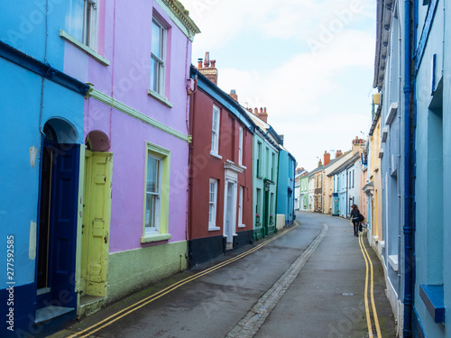 Fototapeta Naklejka Na Ścianę i Meble -  One of the narrow streets in the former fishing village of Appledore on the North Devon coast