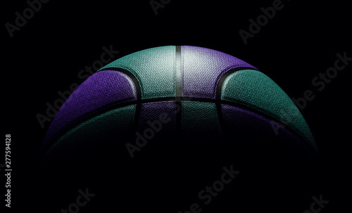 Green and Magenta Basketball ball sports poster or flyer background with space © Martin Piechotta