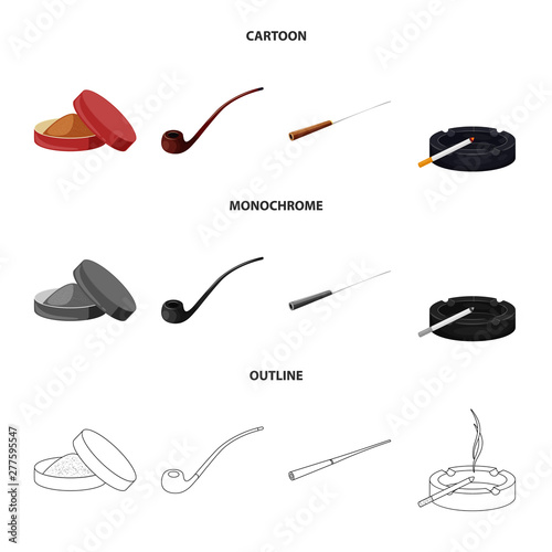 Vector design of refuse and stop icon. Set of refuse and habit vector icon for stock.