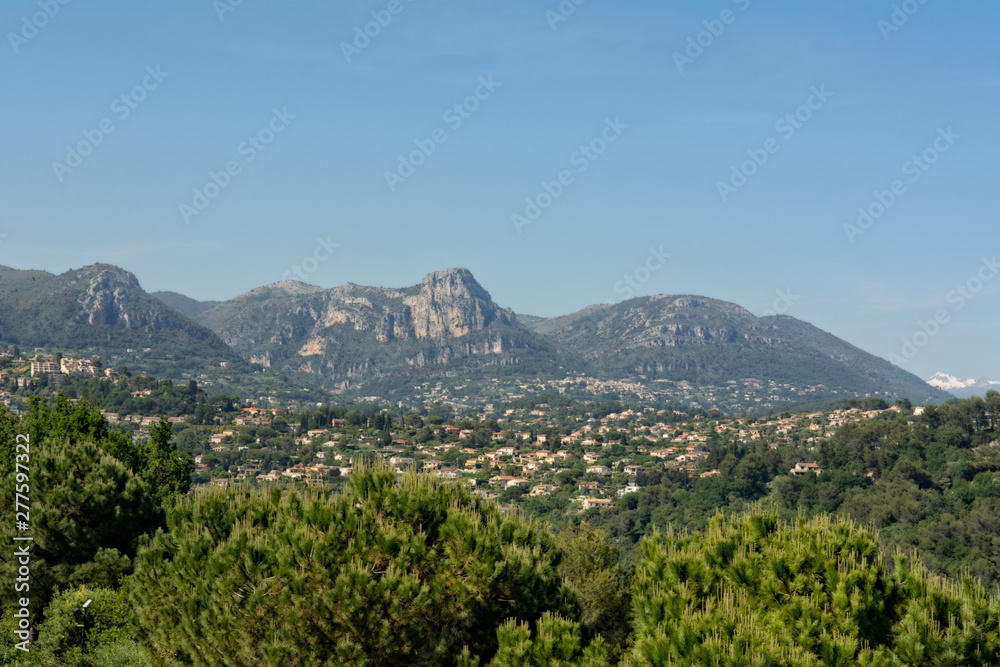 View of surrounding mountains in Saint-Paul-de-Vence