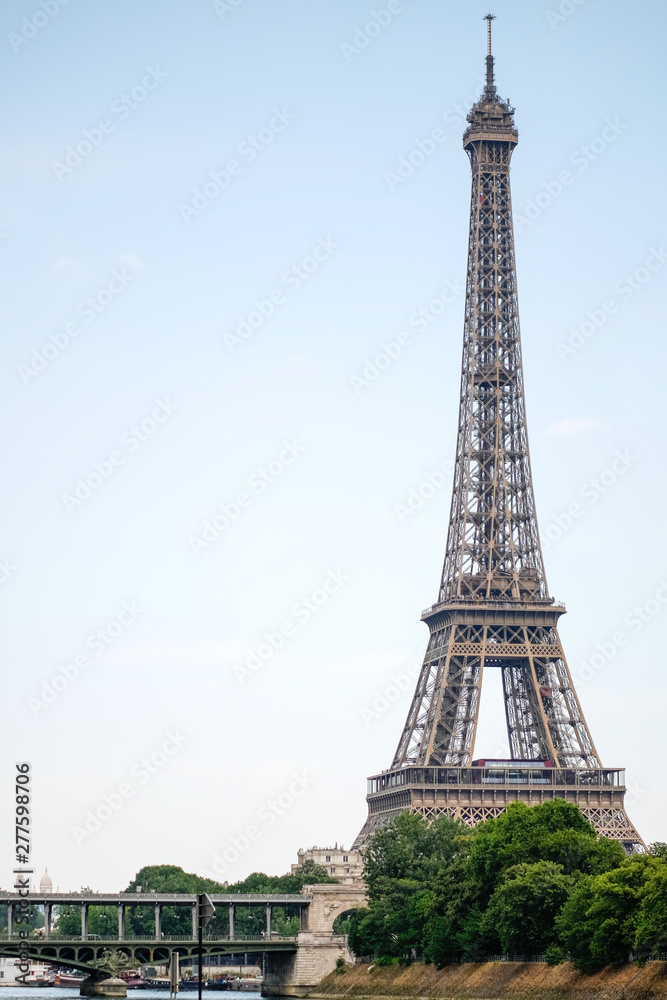 Fototapeta premium The Famous and Beautiful Eiffel Tower of Paris in France