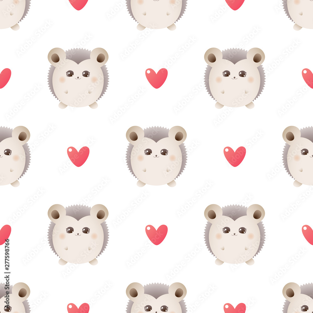 Cute hedgehog and heart Cute hedgehog and heart