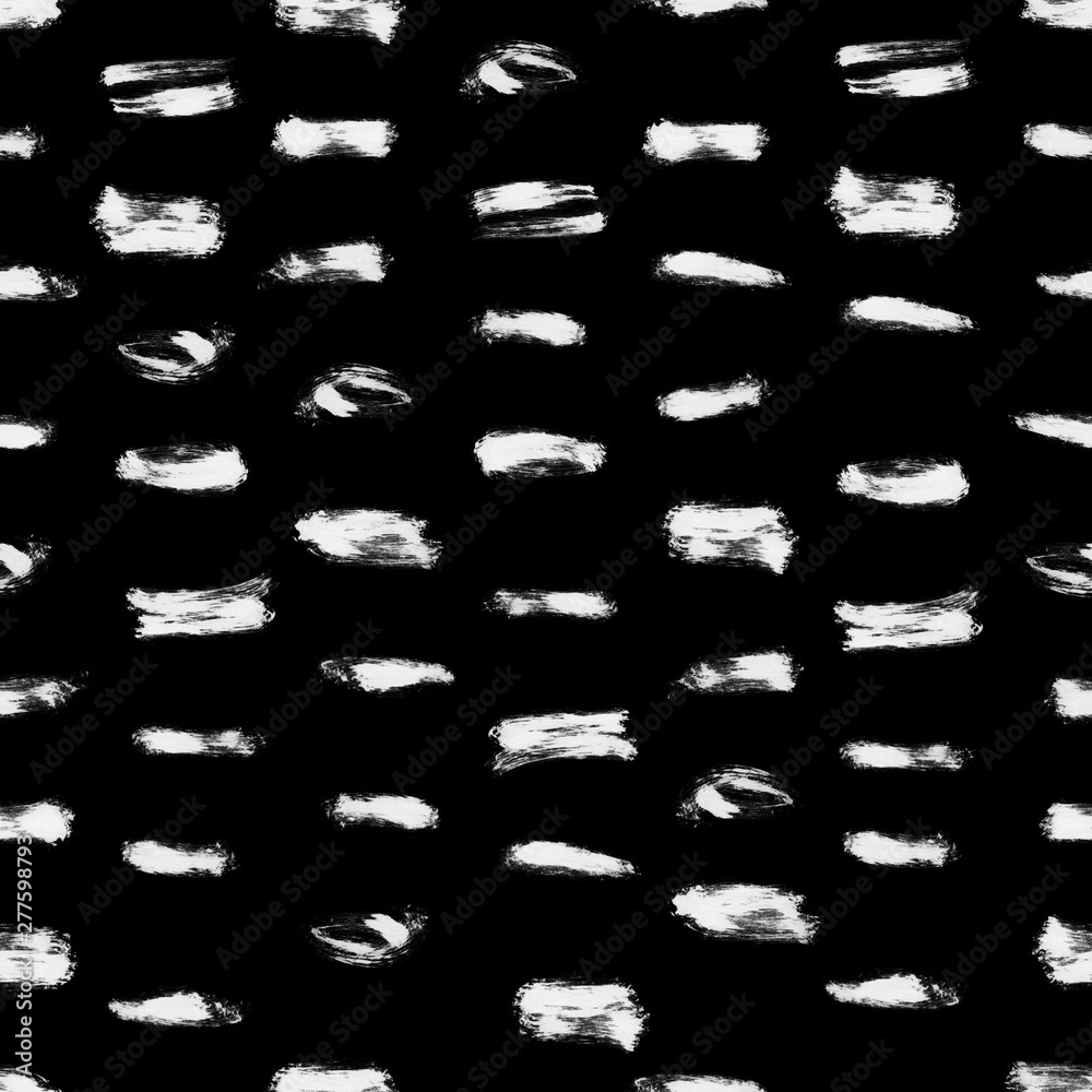 Pattern with creative texture. Abstract illustration. Background of paint strokes. Black and white.