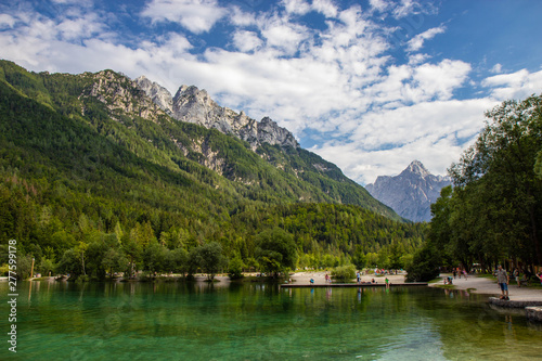 View of Jasna lake in Julian Alps  Slovenia
