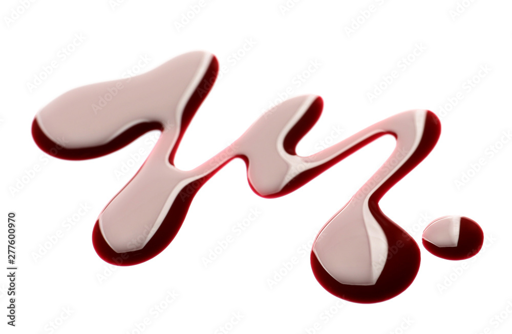 Blot of colorful nail polish on white background Blot of colorful nail polish on white background