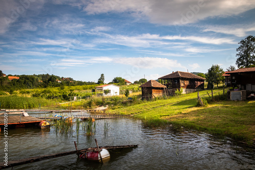 Gruza lake near the Kragujevac in Serbia, popular for fishing and camping, in summer. photo