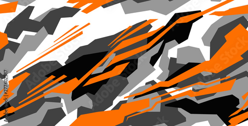 Car decal design vector. abstract racing graphic stripe background kit for vehicle vinyl wrap