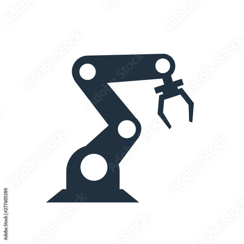 Robotic arm. Industrial robot, robotic industry and technology, machine concept, robot manipulator, industry 4.0 – vector