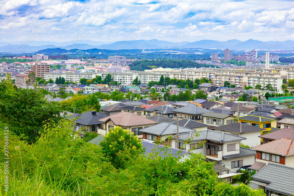 有野台から岡場方面を望む、神戸市北区有野にて