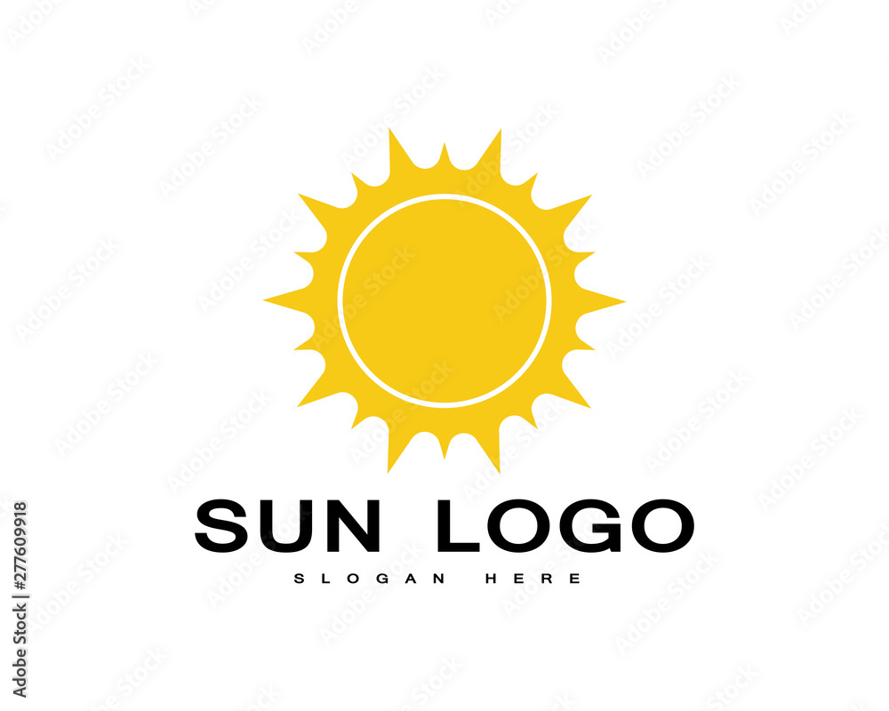 sun logo template vector design