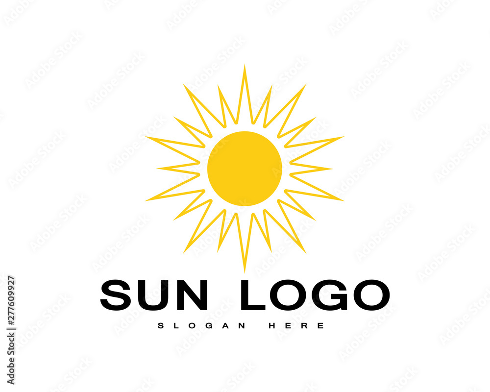 Fototapeta premium sun logo template vector design