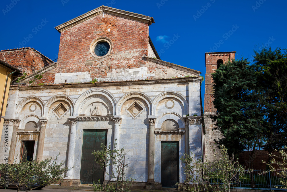 Church San Michele degli Scalzi located in Piazza San Michele degli Scalzi in the eastern part of Pisa built on 1178