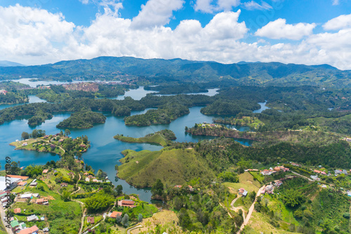 A panoramic view of Guatape from the..stone of Peñol © daniel