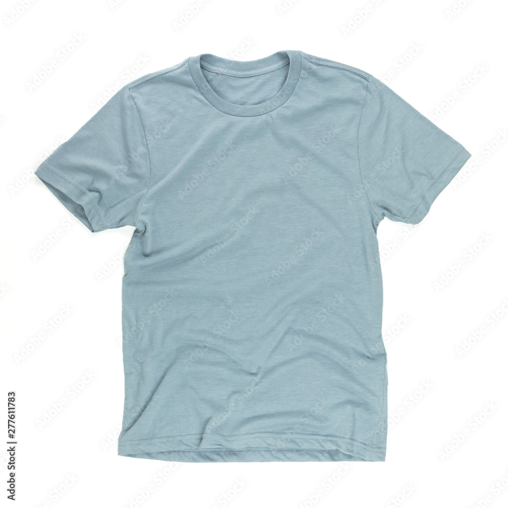 blue t-shirt on white background for graphic mockup blue t-shirt on white background for graphic mockup
