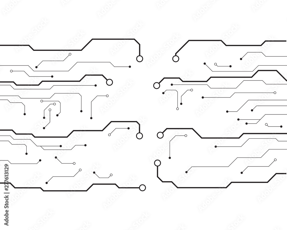 Obraz premium Circuit illustration design vector logo technology