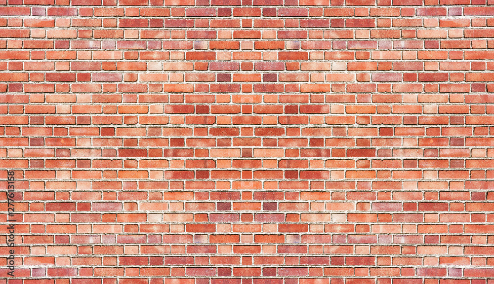Naklejka premium Red brick wall pattern texture.
