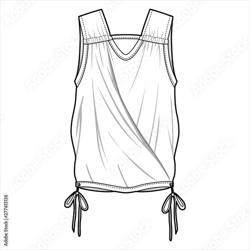 TOP fashion flat sketch template